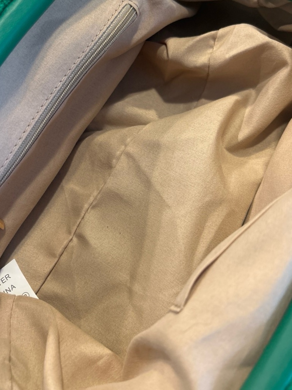 Green Textured Terrycloth clutch - Picture 2 of 2